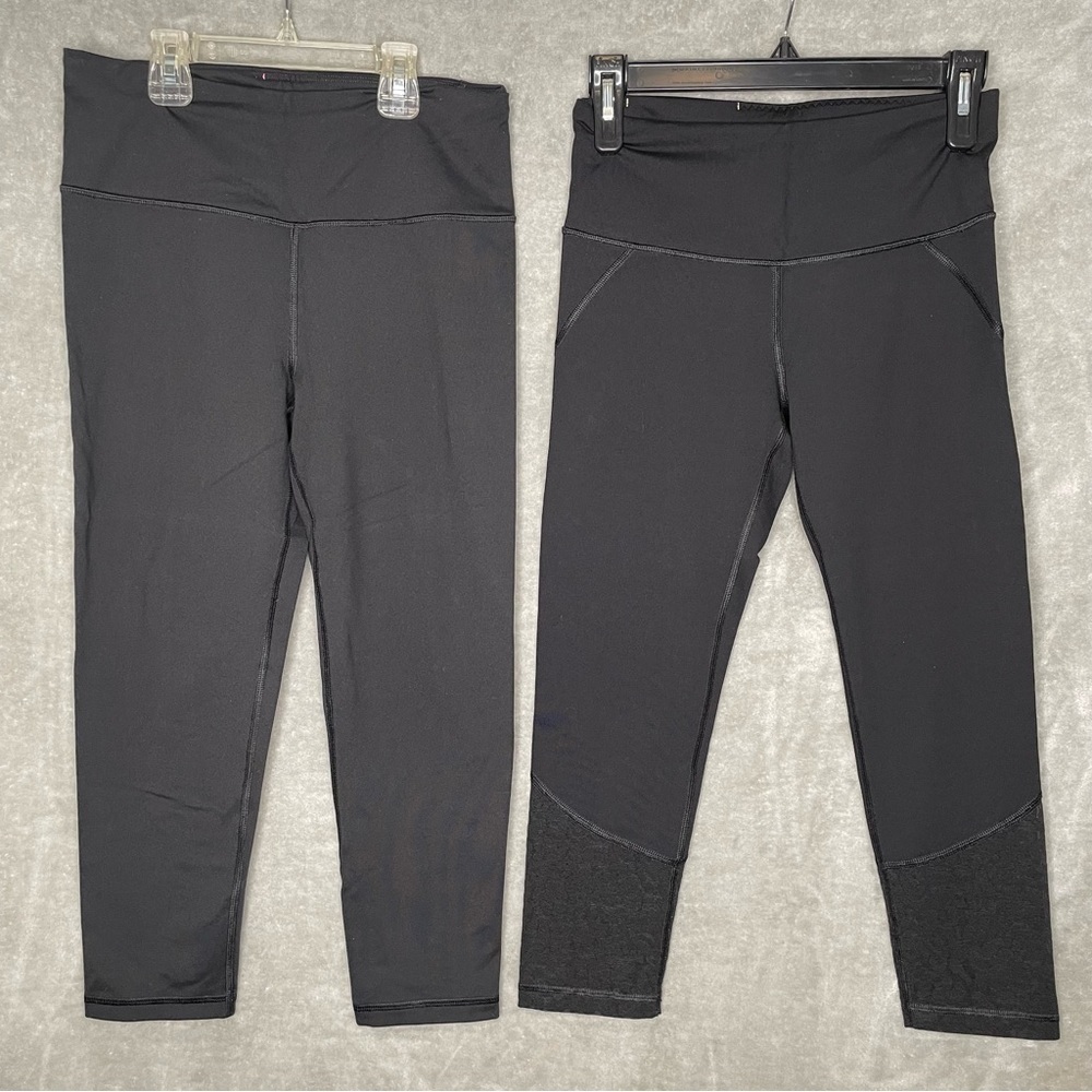 Victorias Secret Sport VSX Knockout Black Capri Leggings Bundle Set of 2 Size S